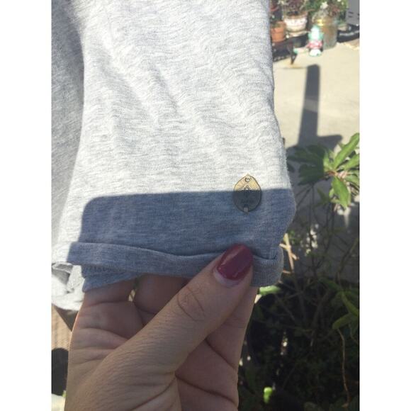 Scotch & Soda long sleeve shirt womens XL gray button henley minimalist cotton - Picture 3 of 10